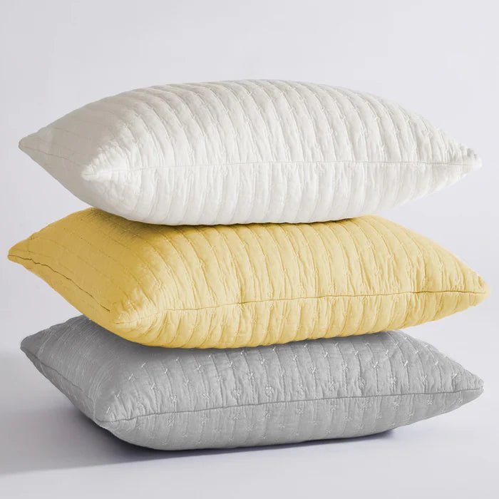 LevTex Cross Stitch Square Pillow - All Colors - Quahog Bay Bedding