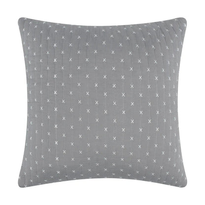 LevTex Cross Stitch Square Pillow - All Colors - Quahog Bay Bedding