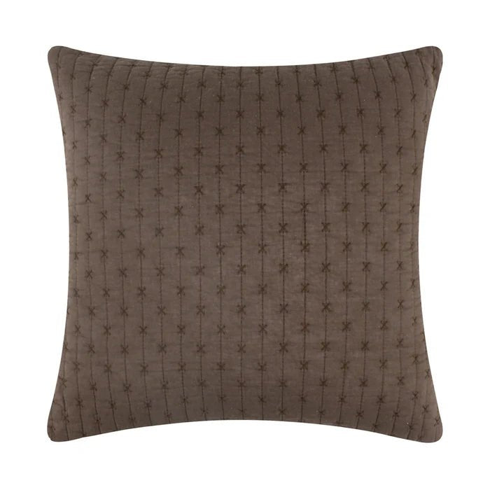 LevTex Cross Stitch Square Pillow - All Colors - Quahog Bay Bedding