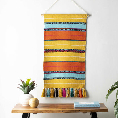 Ligaya Colorful Striped Bohemian Wall Hanging