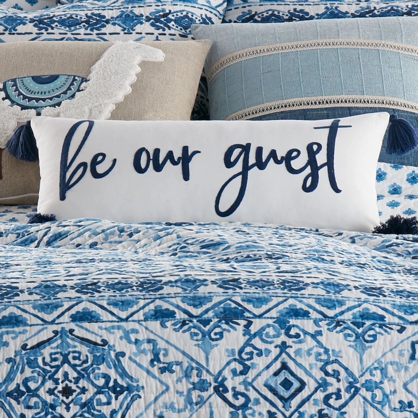 Lillian Be Our Guest Pillow - Quahog Bay Bedding