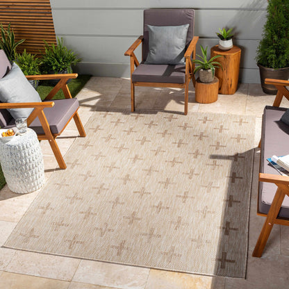 Limbo Beige Outdoor Area Rug - Quahog Bay Bedding