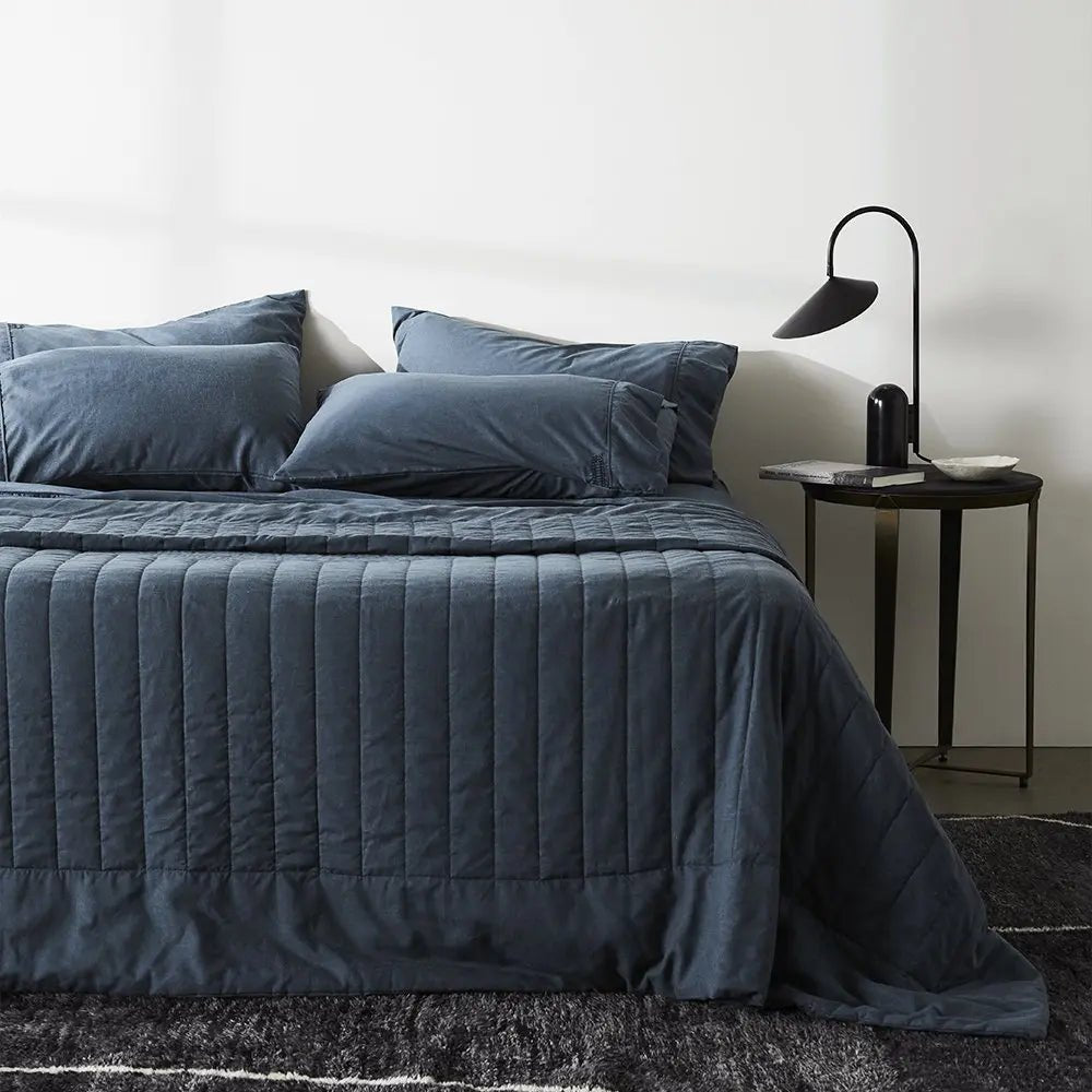 Linen+ Bamboo Quilted Coverlet - Quahog Bay Bedding
