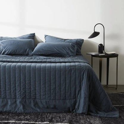 Linen+ Bamboo Quilted Coverlet - Quahog Bay Bedding