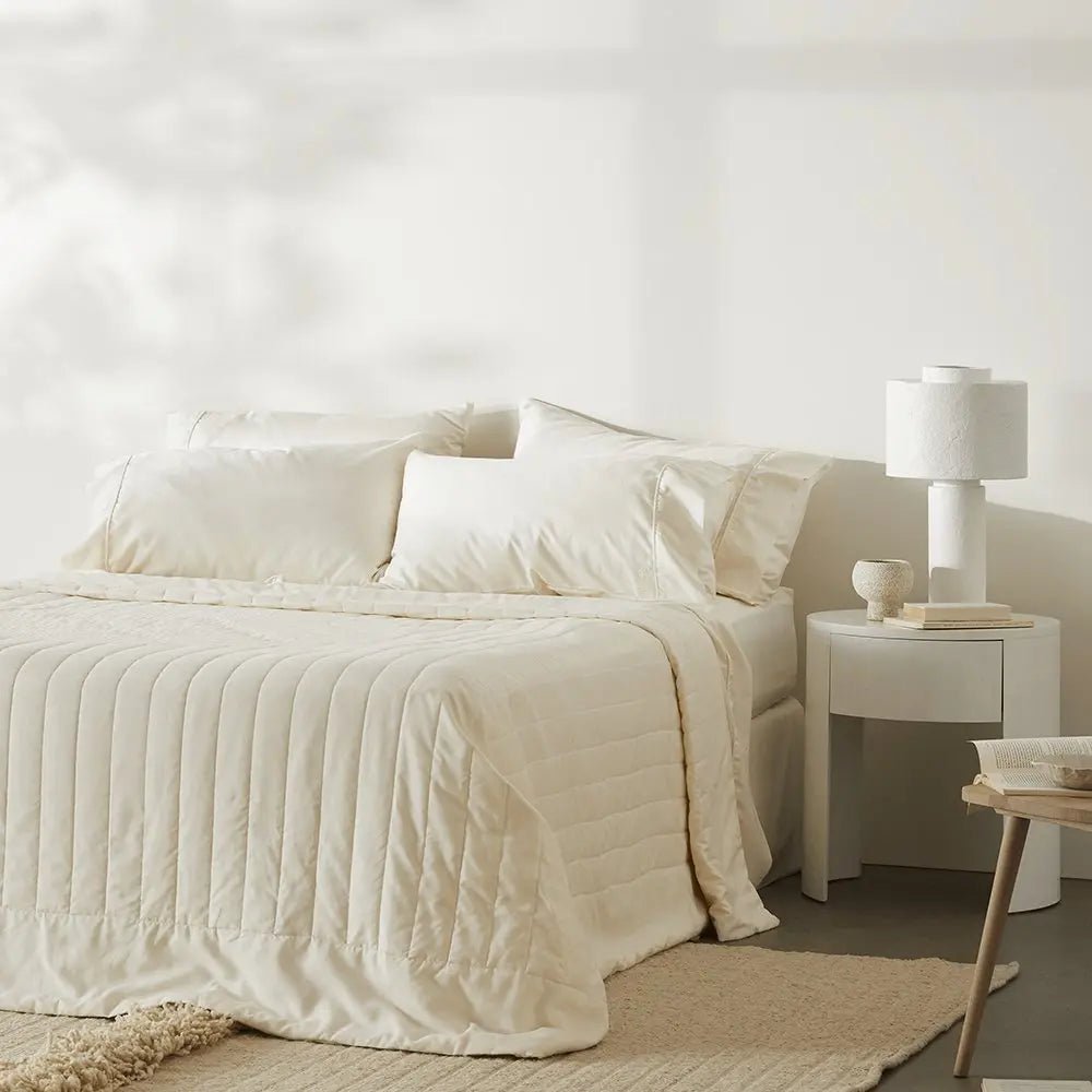 Linen+ Bamboo Quilted Coverlet - Quahog Bay Bedding