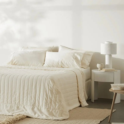 Linen+ Bamboo Quilted Coverlet - Quahog Bay Bedding