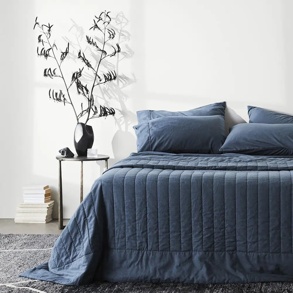 Linen+ Bamboo Quilted Coverlet - Quahog Bay Bedding