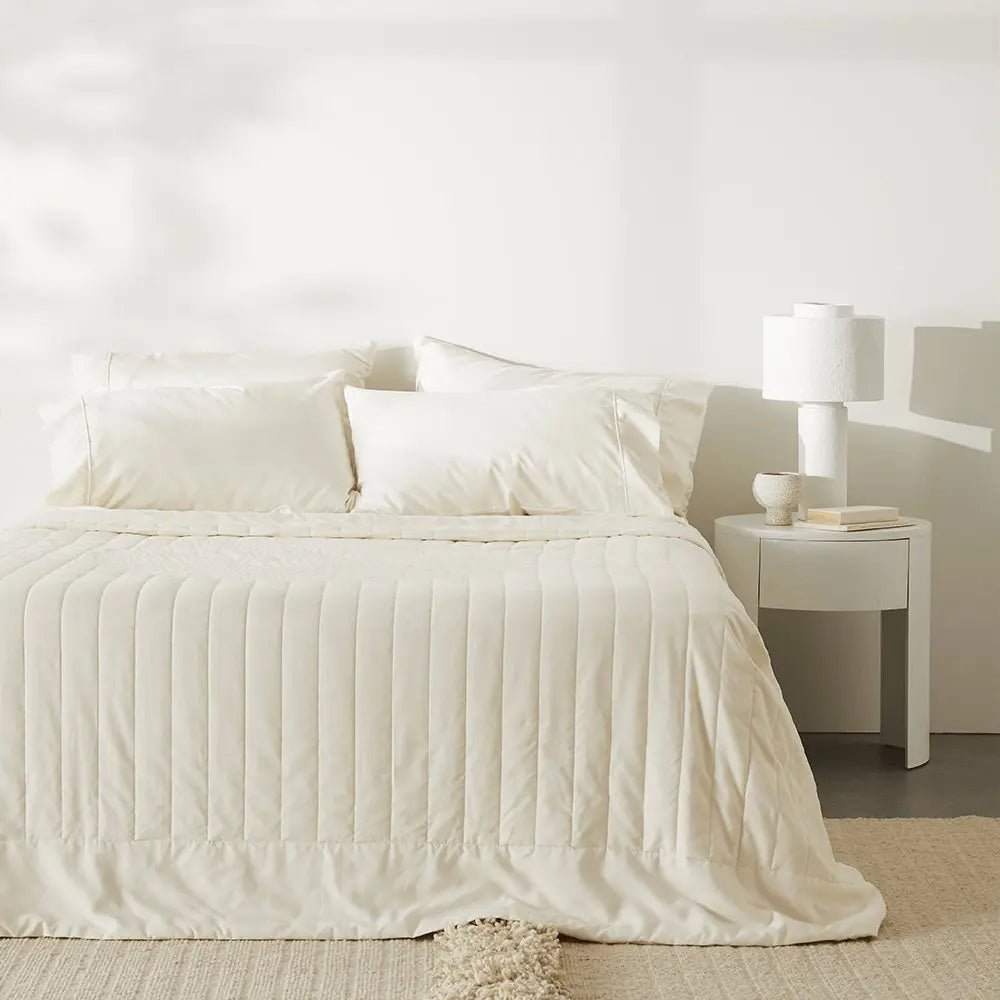 Linen+ Bamboo Quilted Coverlet - Quahog Bay Bedding