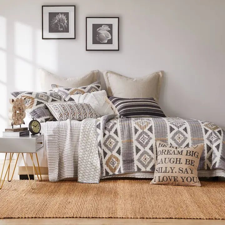 Linen/Cotton Natural Euro Sham with Flange - Quahog Bay Bedding