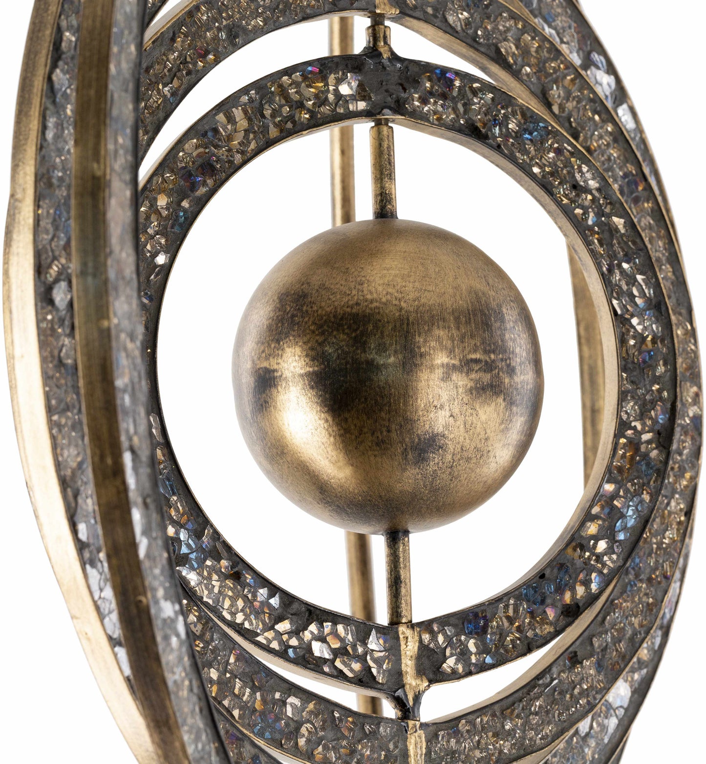 Linntown Antique Gold Circular Metal Sculpture