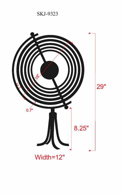 Linntown Antique Gold Circular Metal Sculpture