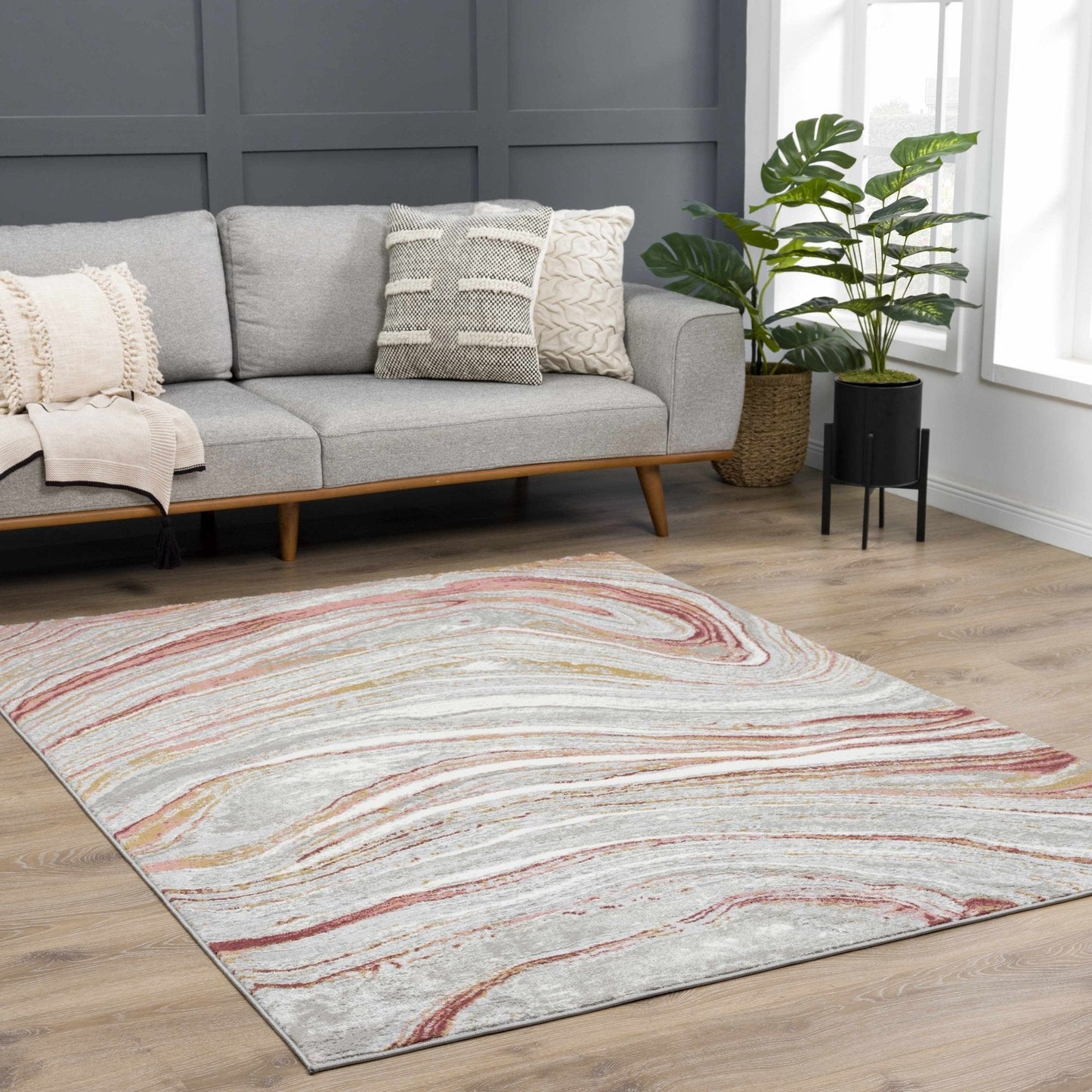 Live Marble Pink Area Rug - Quahog Bay Bedding