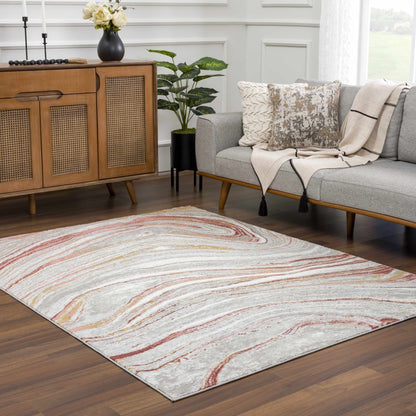 Live Marble Pink Area Rug - Quahog Bay Bedding
