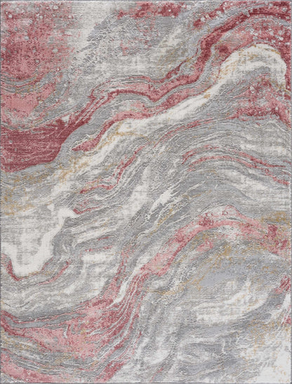 Lively Marble Pink Area Rug - Quahog Bay Bedding