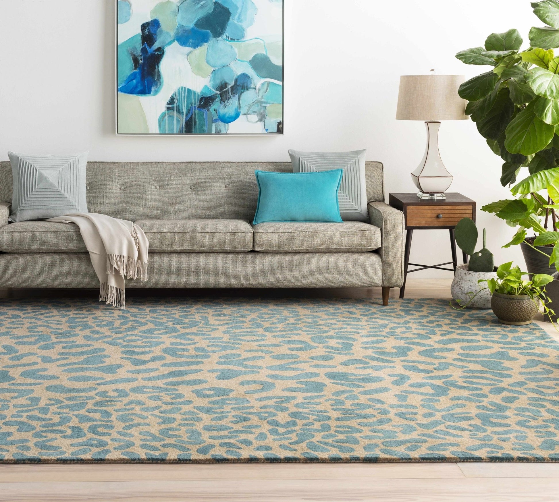 Lockbourne Leopard Print Area Rug - Quahog Bay Bedding