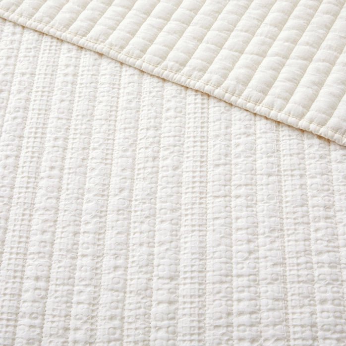 Loden Cotton Quilt Set - Cream - Quahog Bay Bedding