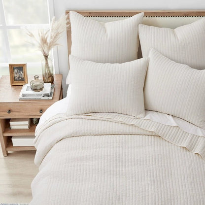 Loden Cotton Quilt Set - Cream - Quahog Bay Bedding