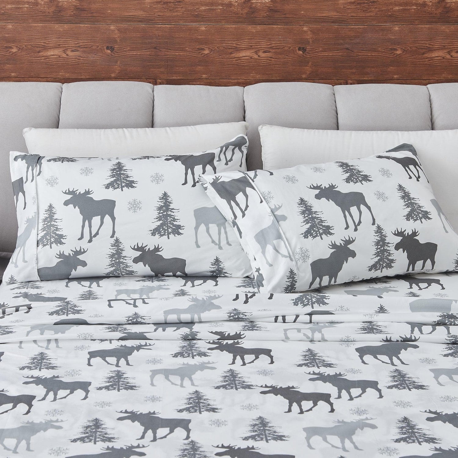 Lodge Microfiber Sheet - Mountain Ridge - Outdoor & Christmas Themed Bedding - Quahog Bay Bedding