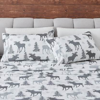 Lodge Microfiber Sheet - Mountain Ridge - Outdoor & Christmas Themed Bedding - Quahog Bay Bedding