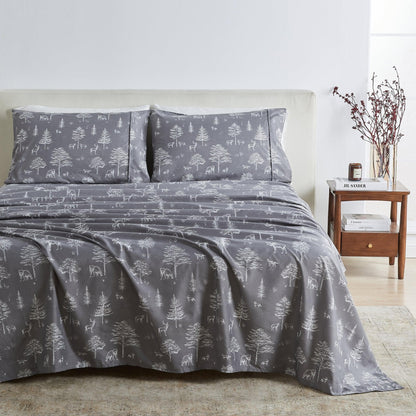 Lodge Microfiber Sheet - Mountain Ridge - Outdoor & Christmas Themed Bedding - Quahog Bay Bedding