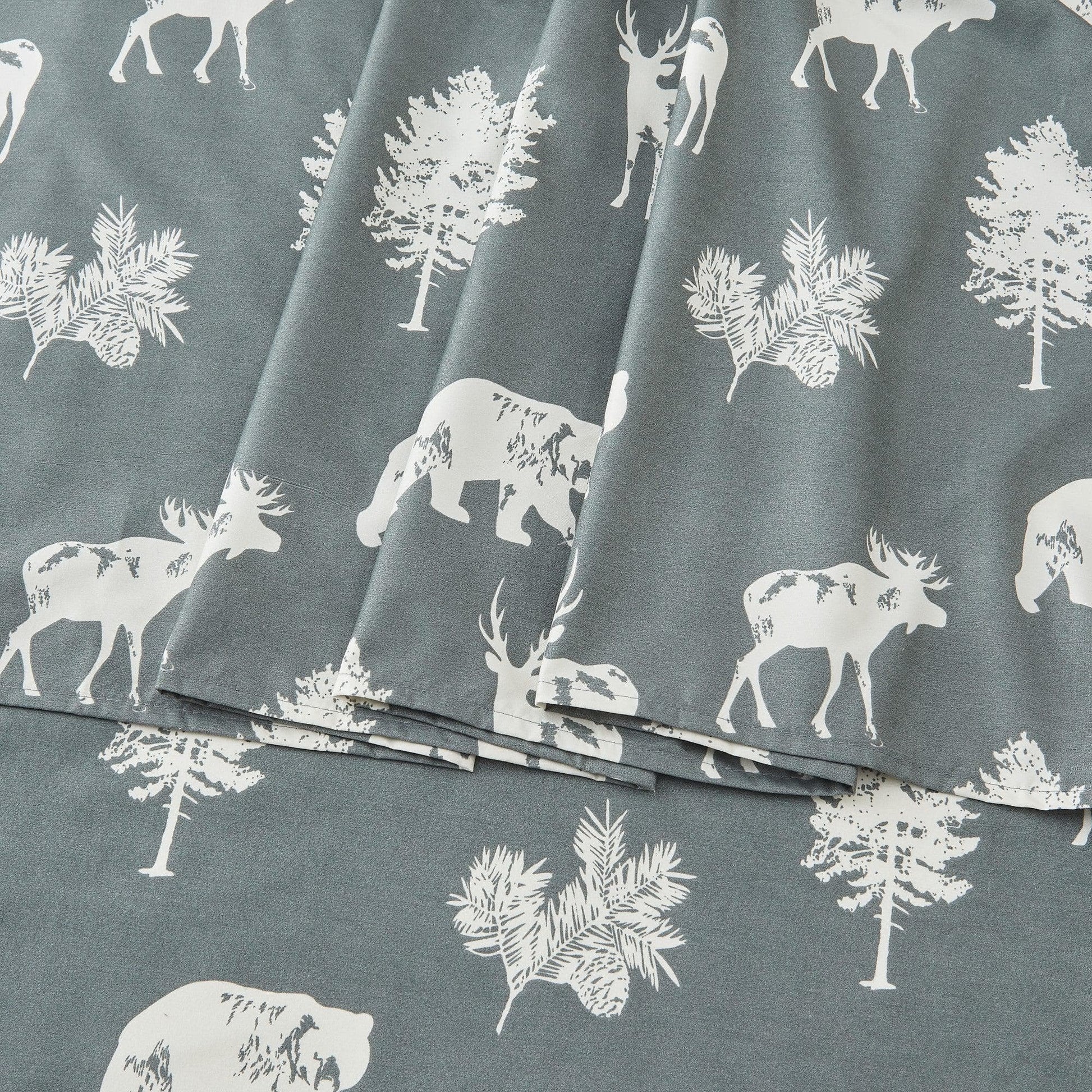 Lodge Microfiber Sheet - Mountain Ridge - Outdoor & Christmas Themed Bedding - Quahog Bay Bedding