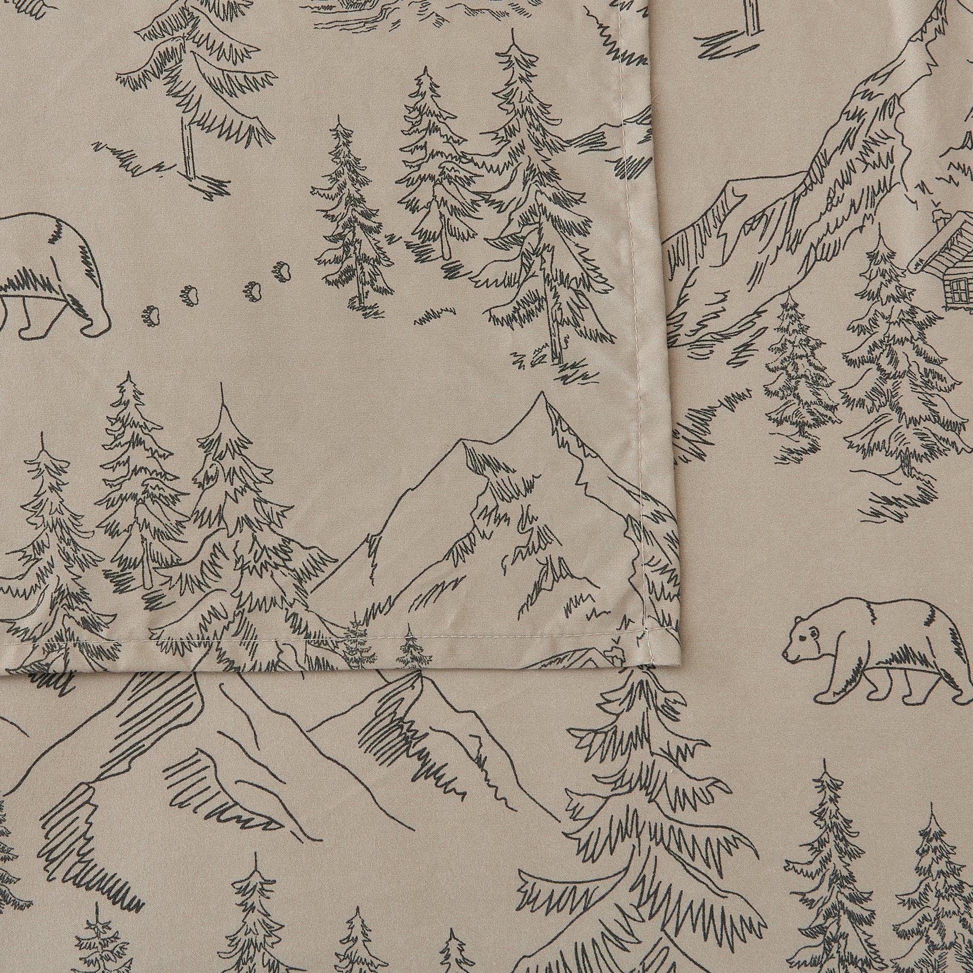 Lodge Microfiber Sheet - Mountain Ridge - Outdoor & Christmas Themed Bedding - Quahog Bay Bedding