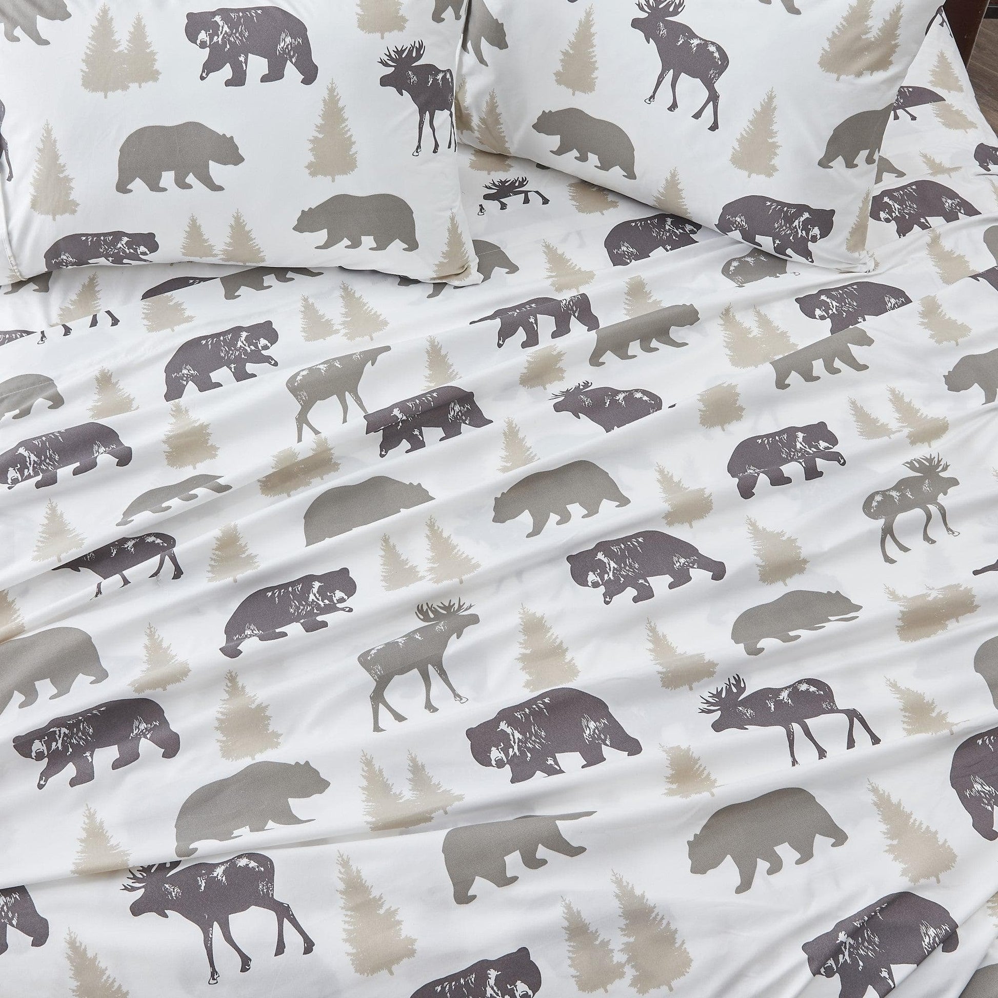 Lodge Microfiber Sheet - Mountain Ridge - Outdoor & Christmas Themed Bedding - Quahog Bay Bedding