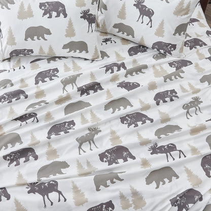 Lodge Microfiber Sheet - Mountain Ridge - Outdoor & Christmas Themed Bedding - Quahog Bay Bedding