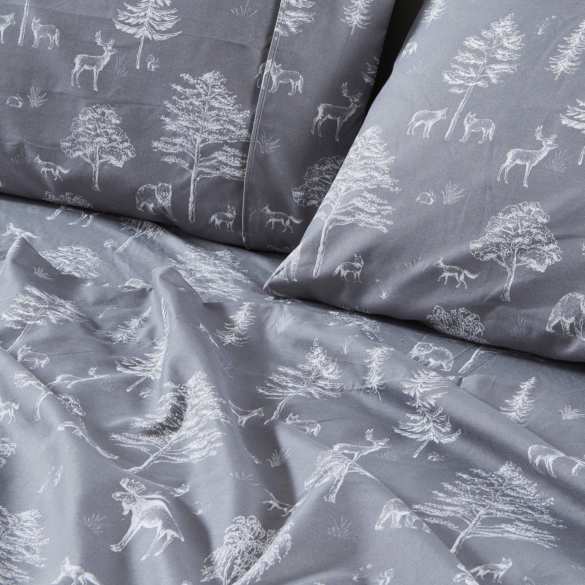 Lodge Microfiber Sheet - Mountain Ridge - Outdoor & Christmas Themed Bedding - Quahog Bay Bedding