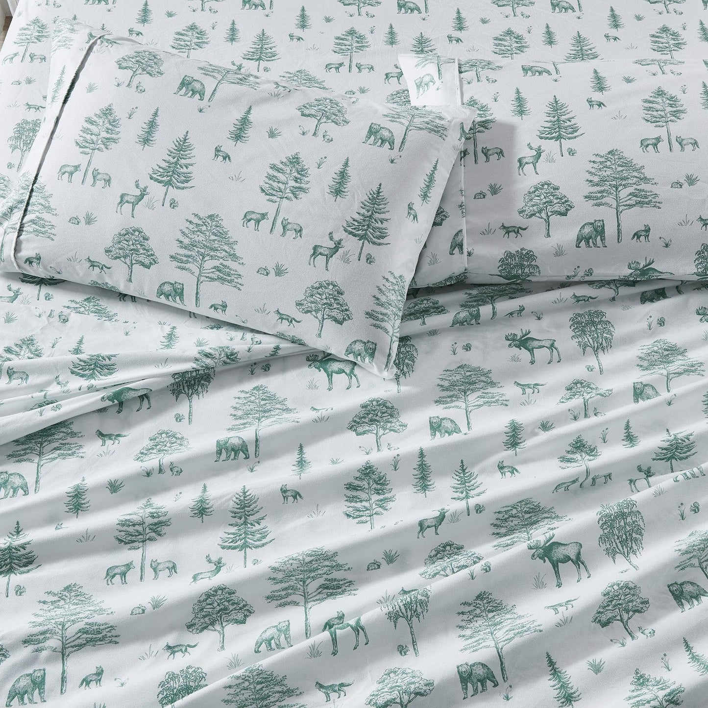 Lodge Microfiber Sheet - Mountain Ridge - Outdoor & Christmas Themed Bedding - Quahog Bay Bedding