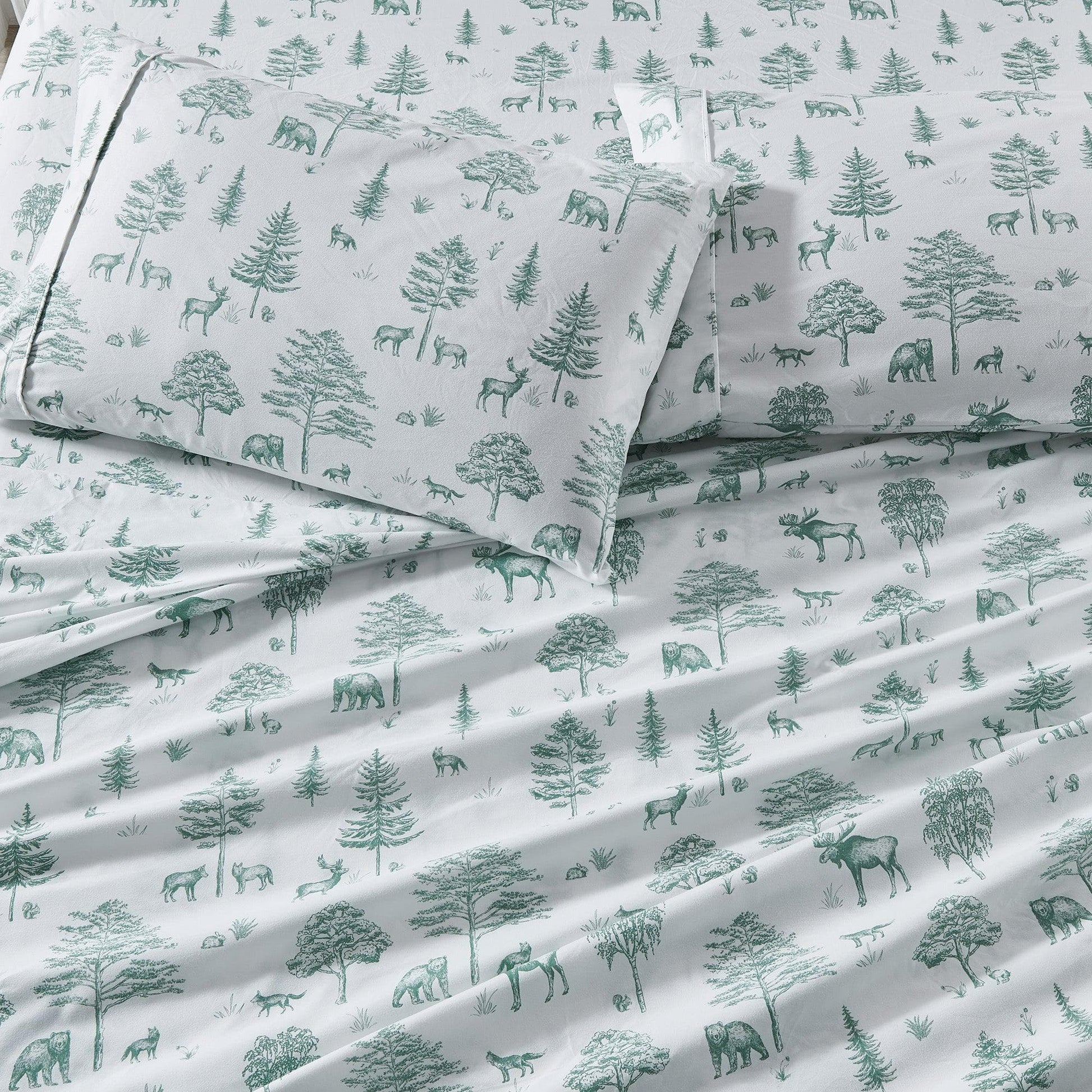 Lodge Microfiber Sheet - Mountain Ridge - Outdoor & Christmas Themed Bedding - Quahog Bay Bedding