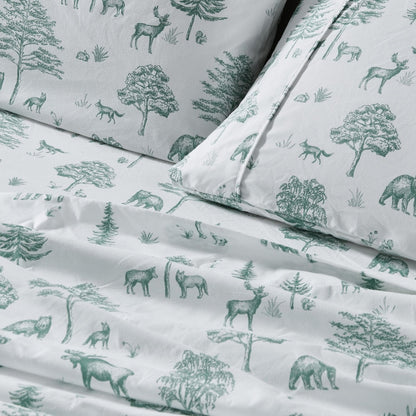 Lodge Microfiber Sheet - Mountain Ridge - Outdoor & Christmas Themed Bedding - Quahog Bay Bedding