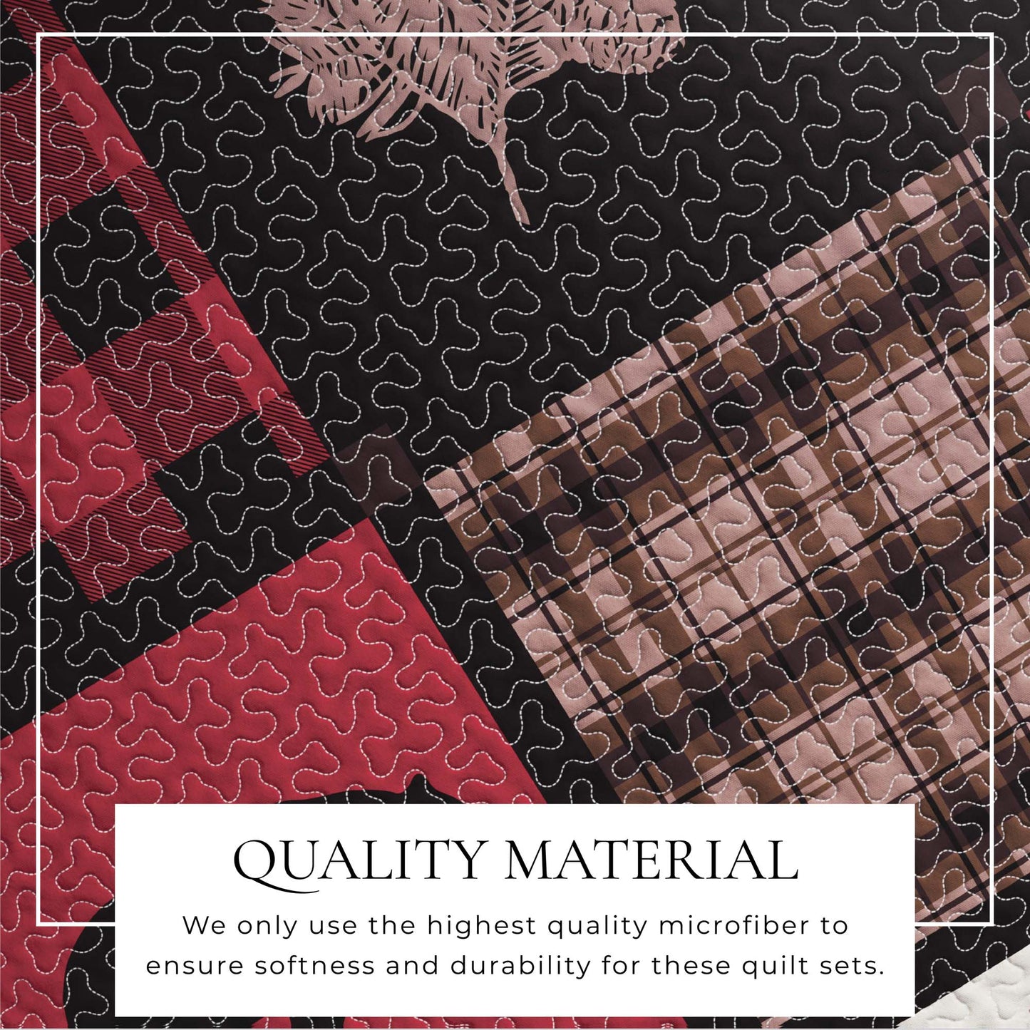 Lodge Quilt - Deer, Bear and Tree Themed Quilts - Quahog Bay Bedding
