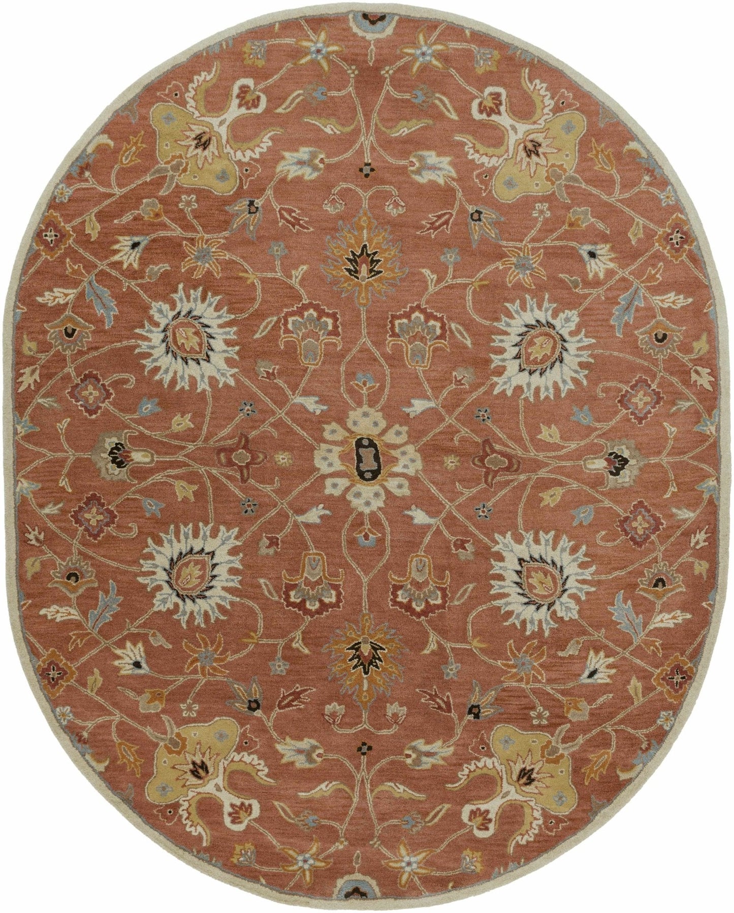 Logville Hand Tufted Rust 1119 Wool Rug - Quahog Bay Bedding