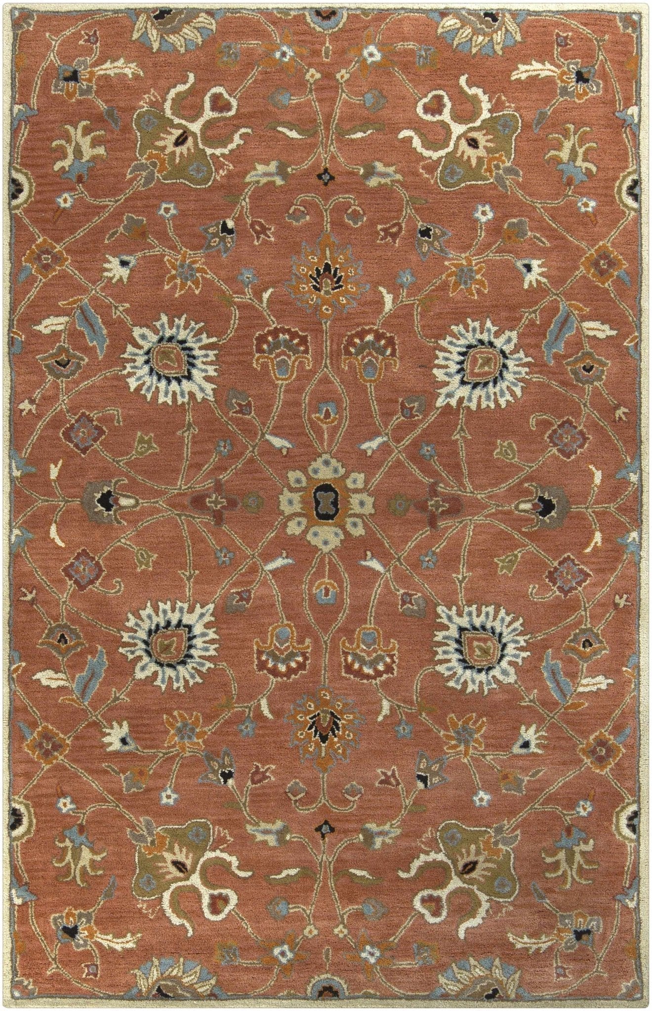 Logville Hand Tufted Rust 1119 Wool Rug - Quahog Bay Bedding