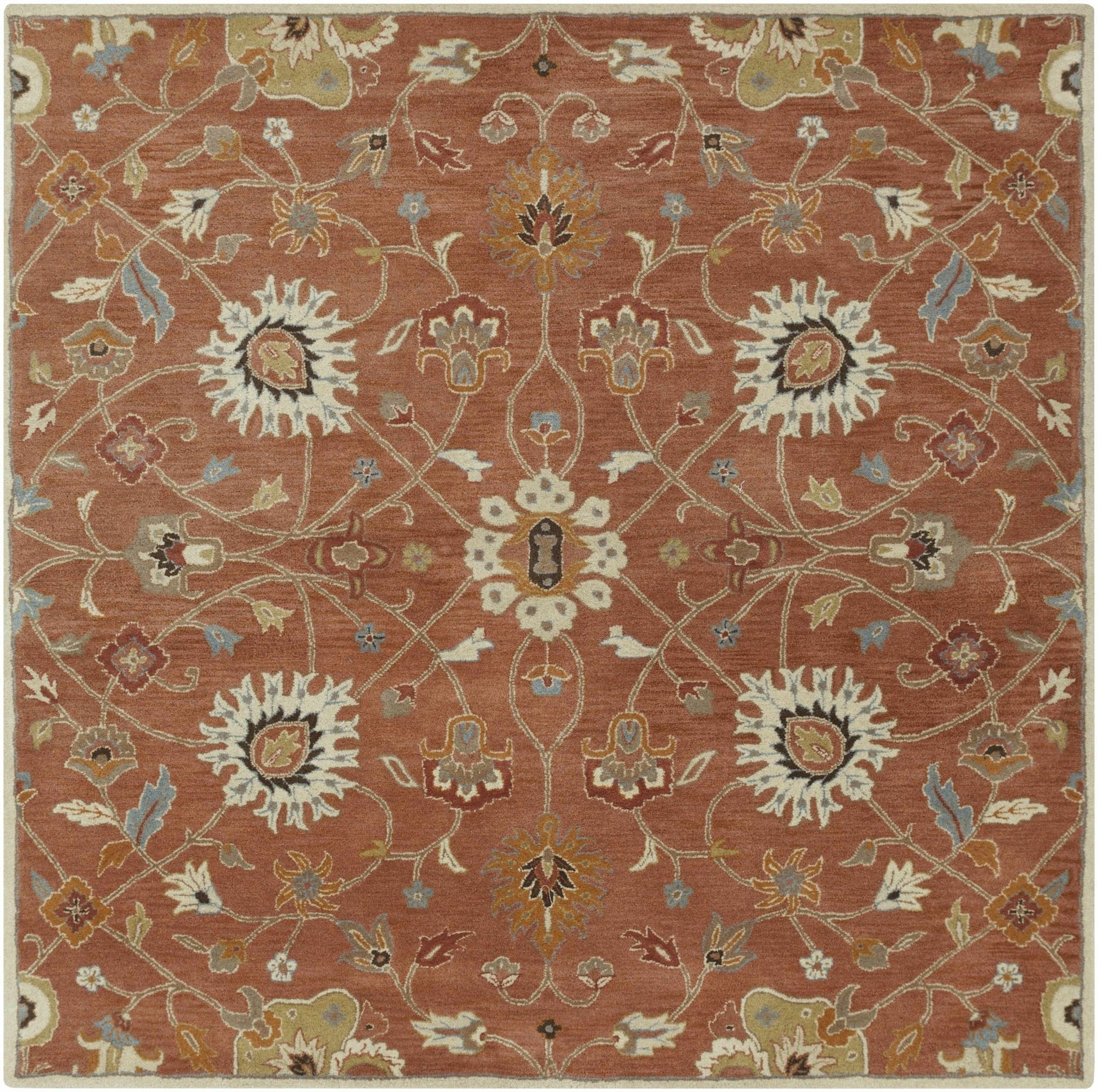 Logville Hand Tufted Rust 1119 Wool Rug - Quahog Bay Bedding