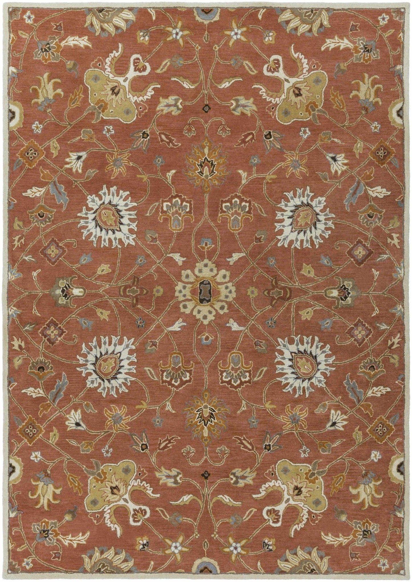 Logville Hand Tufted Rust 1119 Wool Rug - Quahog Bay Bedding