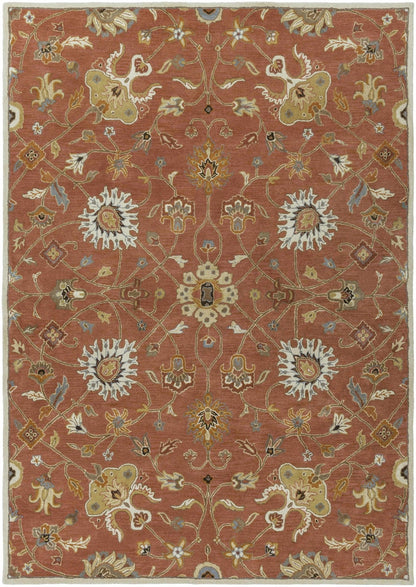 Logville Hand Tufted Rust 1119 Wool Rug - Quahog Bay Bedding