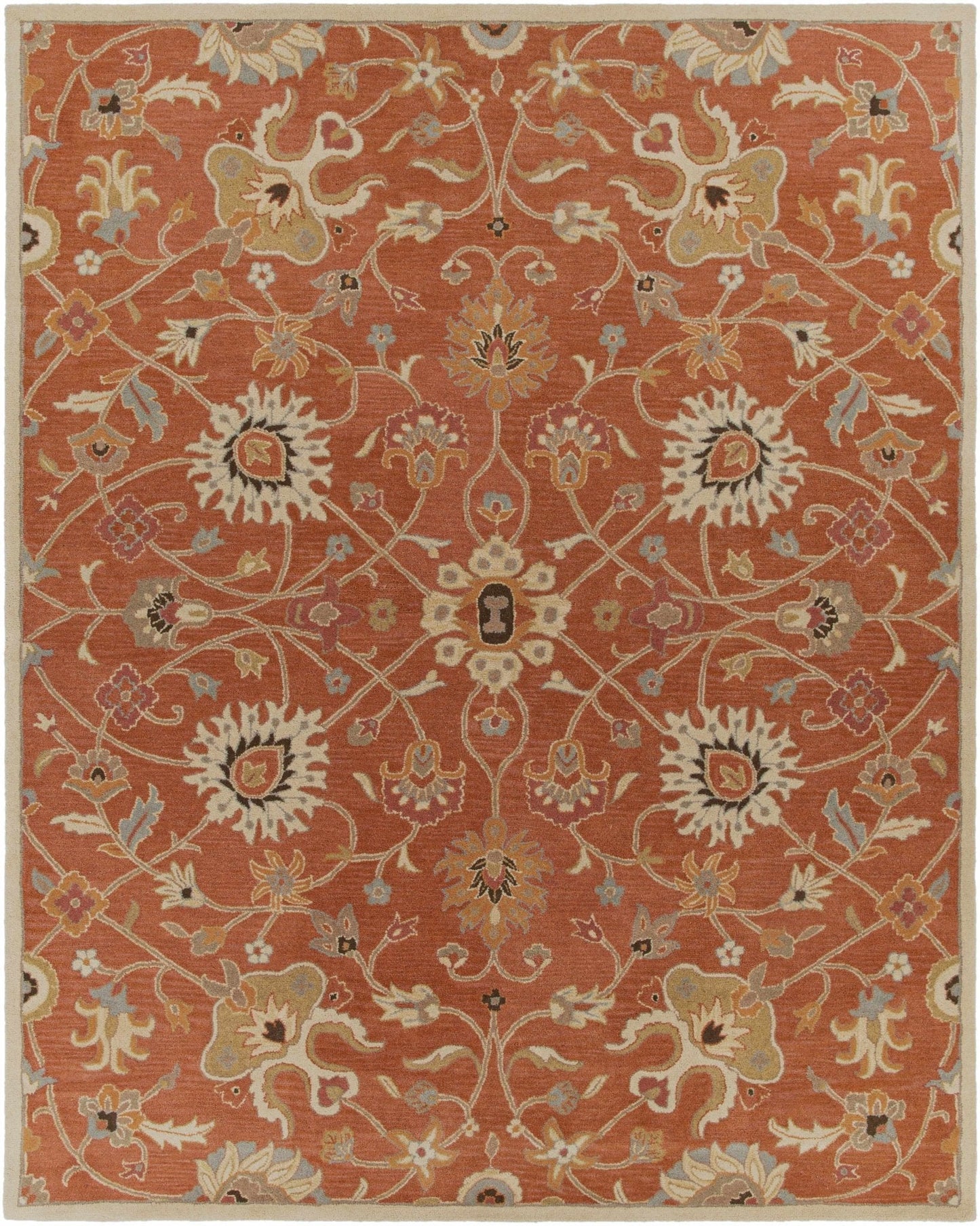 Logville Hand Tufted Rust 1119 Wool Rug - Quahog Bay Bedding