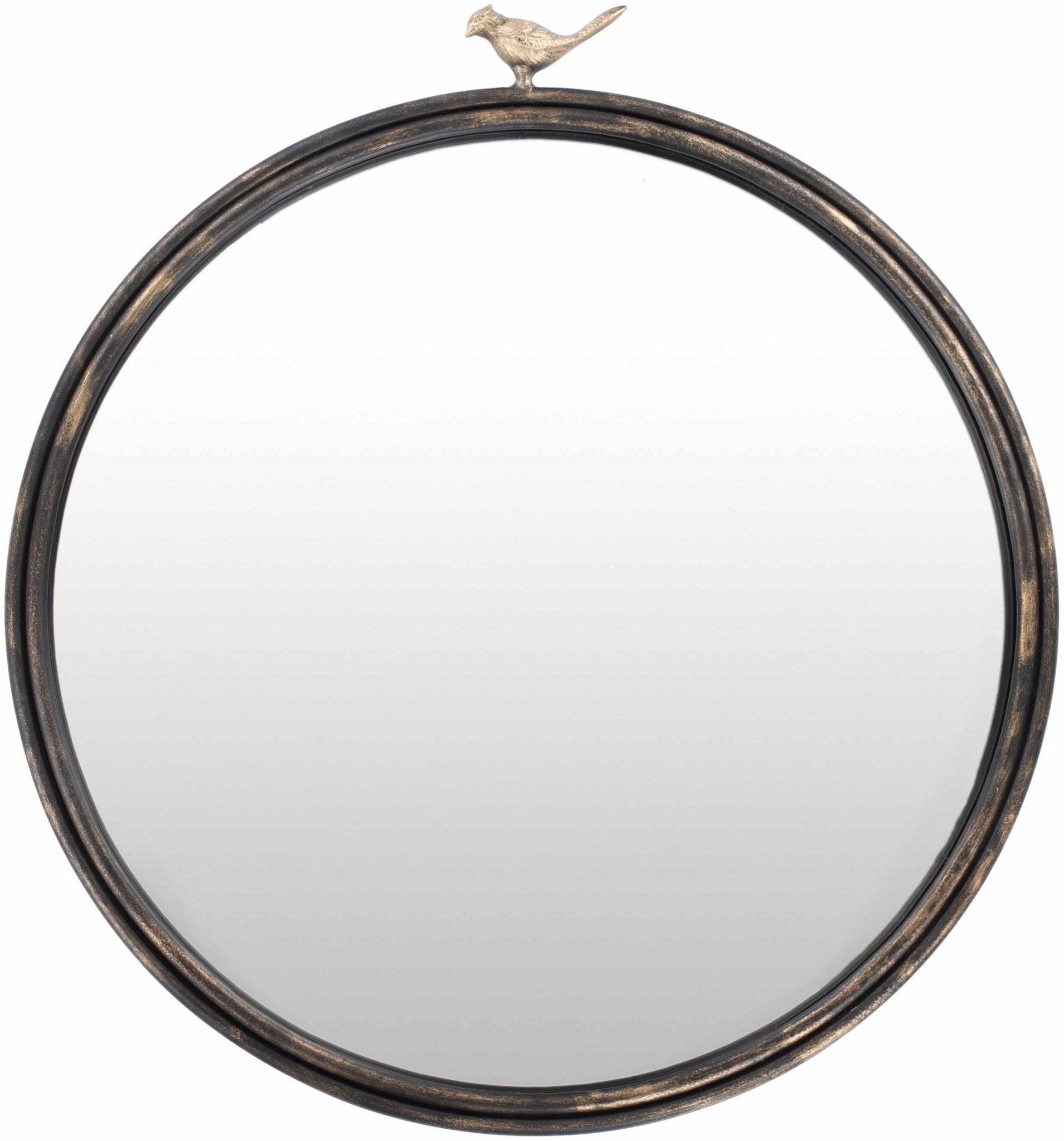 Loughlinstown Gold Frame Round Mirror - Quahog Bay Bedding