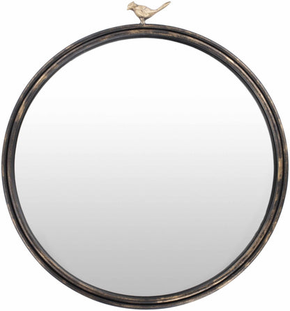Loughlinstown Gold Frame Round Mirror - Quahog Bay Bedding