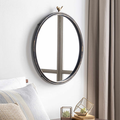 Loughlinstown Gold Frame Round Mirror - Quahog Bay Bedding