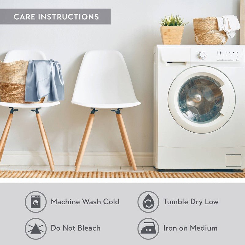 Luxurious And Elegant Satin Pillowcases - Blue - 2PC - Quahog Bay Bedding