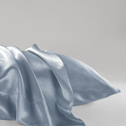 Luxurious And Elegant Satin Pillowcases - Blue - 2PC - Quahog Bay Bedding