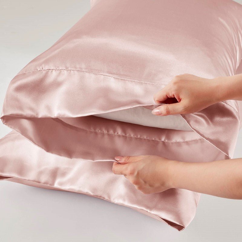 Luxurious And Elegant Satin Pillowcases - Blush - 2PC - Quahog Bay Bedding