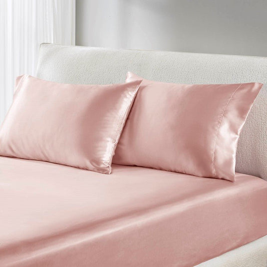 Luxurious And Elegant Satin Pillowcases - Blush - 2PC - Quahog Bay Bedding