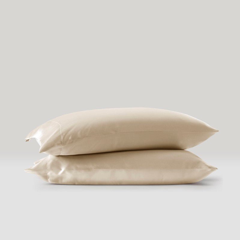 Luxurious And Elegant Satin Pillowcases - Champagne - 2PC - Quahog Bay Bedding