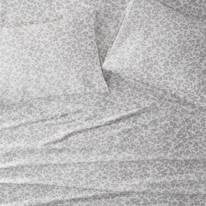 Luxurious And Elegant Satin Pillowcases - Grey Leopard - 2PC - Quahog Bay Bedding