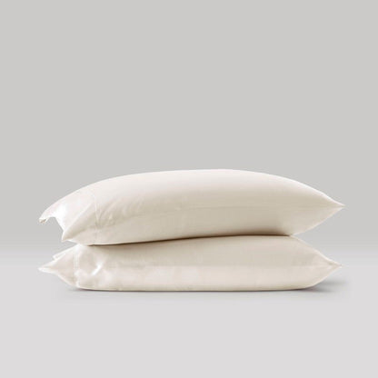 Luxurious And Elegant Satin Pillowcases - Ivory - 2PC - Quahog Bay Bedding