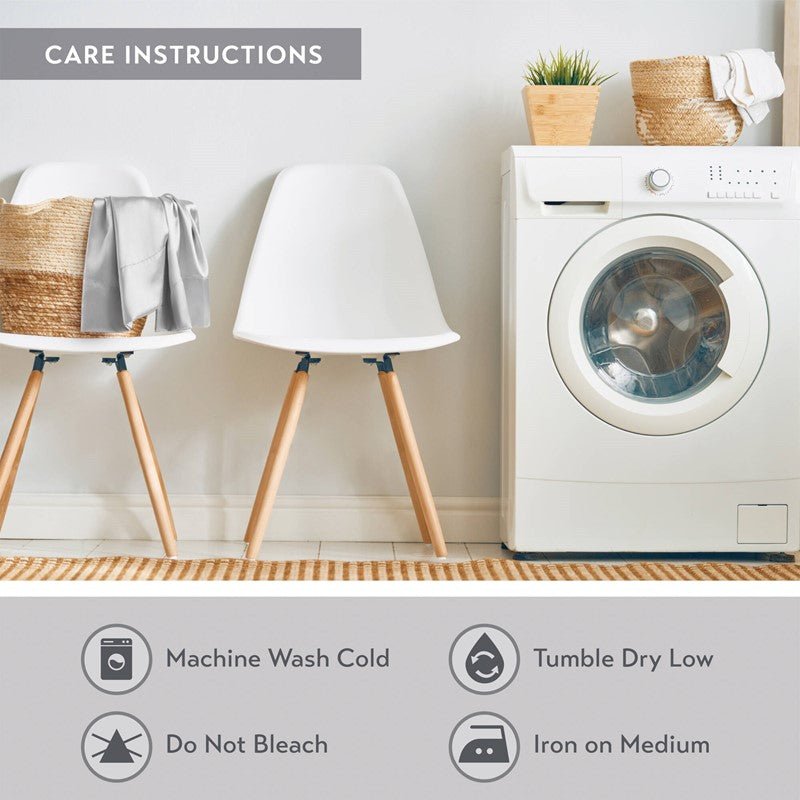 Luxurious And Elegant Satin Pillowcases - Light Grey - 2PC - Quahog Bay Bedding